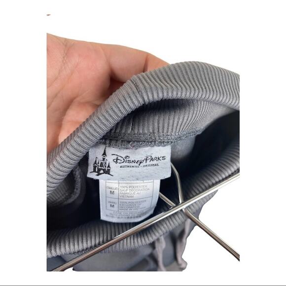 DISNEY PARKS PANTS M STRIPED TRACK GRAY WHITE YELLOW WALT DISNEY WORLD - Picture 3 of 5